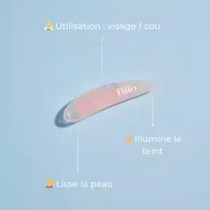 Mon mini Gua Sha en quartz rose  - Hilo