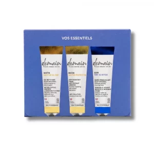 Coffret Essentiels Beauté - Routine complète 3 soins bio - DEMAIN BEAUTY - Format voyage 25 ml